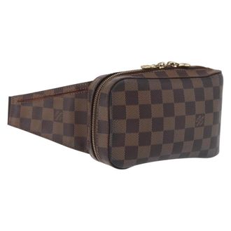 Louis Vuitton Geronimos Waist Damier Brown Canvas Handbag (Pre-Owned)