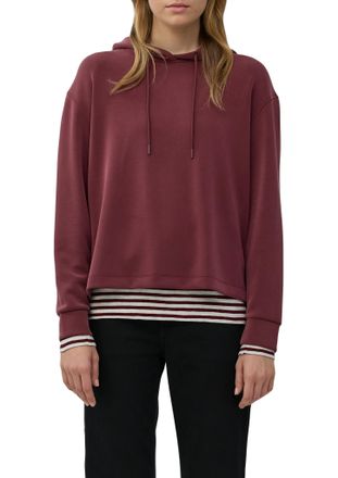 s.Oliver Hoodie S.OLIVER, Damen, Gr. 36, rot (dunkelrot), Sweatware, Obermaterial: 47% Modal, 41% Polyester, 12% Elasthan, unifarben, regular fit Po-bedeckend,