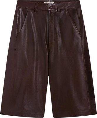 Pence Vanessa Tailored Lamb Leather Shorts