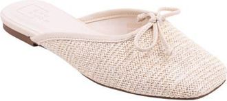 Shushop Andrea Slide Flat in Bone Woven at Nordstrom, Size 6.5