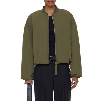 Closed Womens Bomber Jacket In Army Green