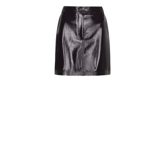 Dante6 Evon Mini Rok - Dames - Rokken - Bruin - Maat: S Leer