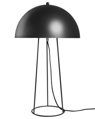 Beliani L&aacute;mpara de mesa metal negro
