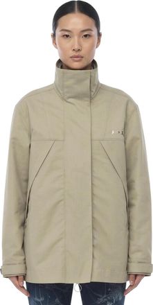 Off-white Beige Turtle Neck Jacket