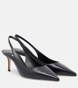Jimmy Choo London Love leather slingback pumps