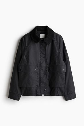 H&M Wachsjacke aus Twill - Schwarz