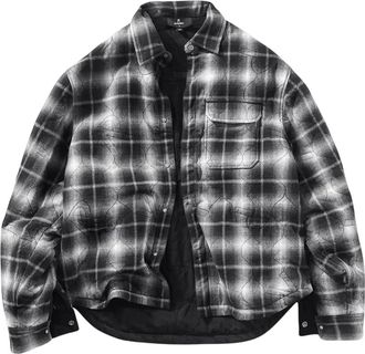 Represent Logo Quilted Shirt - Heren - Casual Overhemden - Zwart - L - Katoen - Overhemden