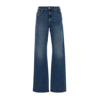 7 For All Mankind Wide Jeans, female, Blue, Size: W31 Tess Trouser