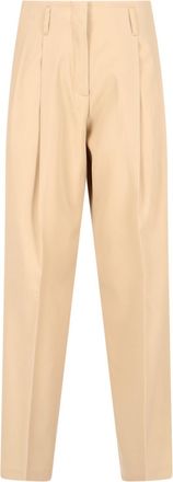 Golden Goose Tailored Trousers, In Beige Virgin Wool