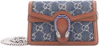 Gucci Blue Gg Denim Dionysus Bag Super Mini (Authentic Pre-Loved)
