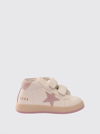 Golden Goose Kids June Ballstar High-Top Leather Velcro Sneakers