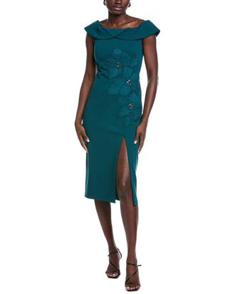 Aidan Mattox Printed Midi Dress