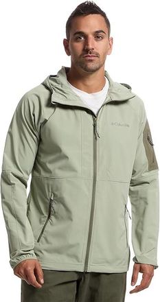 Columbia Tall Heights II Hooded Softshell Mens Coat Safari : 2XL, Elastane/Nylon/Polyester