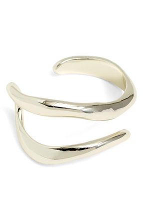 Madewell Sculptural Illusion Cuff Bracelet in Warm Silver at Nordstrom