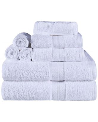 Superior 8Pc Solid Terry Bath Towel Set