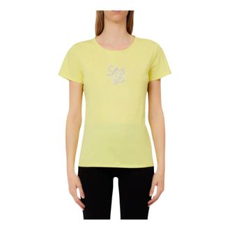 Liu Jo Dames, Tops, Geel, Maat: XL Katoen