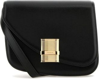 Ferragamo Black Leather Crossbody Bag
