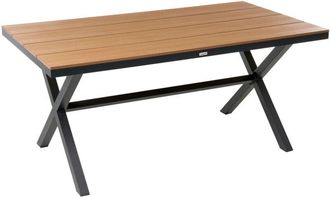 Beliani Garden Dining Table TIANO 160 cm 90 cm Metal Black