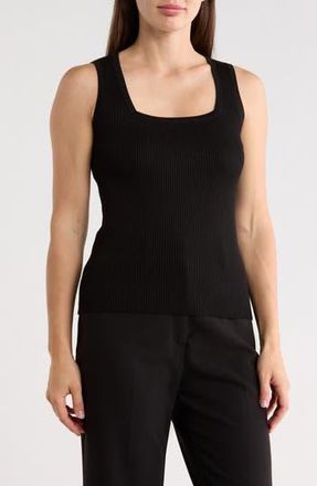 T Tahari Square Neck Tank in Black at Nordstrom Rack, Size X-Small