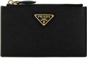 Prada Black Leather Card Holder