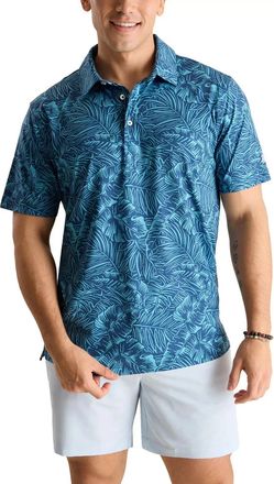 Chubbies The Dyed And True Polo Shirt Mens Navy Tropical Performance JDM2430