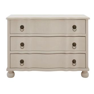 Signature C&oacute;moda de 3 cajones en pino macizo lino y terracota