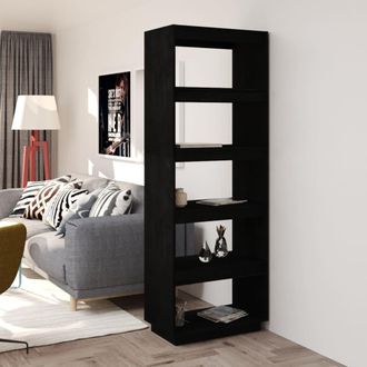 vidaXL Vidaxl - Estanter&iacute;a/divisor De Espacios Madera Pino Negro 60x35x167 Cm