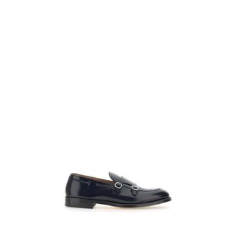 Doucal's Loafers, male, Blue, Size: 7 1/2 US Double-buckle Moccasins