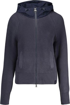 North Sails Poliestere Sweater met Ronde Hals - Dames - Vesten met rits - Blauw - L - Polyester - Hoodies & sweatvesten