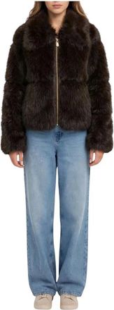 Yes-Zee Ecopelleccia corta - Jackets - Mujer - Marr&oacute;n - XS