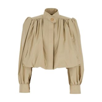 Chloé Dames, Blouses & Shirts, Beige, Maat: XS Katoen