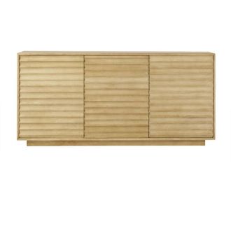 Miliboo Credenza in legno massello di manghime 3 ante L160 cm MATCHA