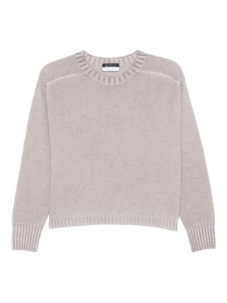 Arovescio ribbed crew-neck sweater - women - Fabric - 40 - Pink