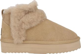 Warmbat Gevoerde beige laars - Damesstijl - Dames - Winterlaarzen - Beige - 36 EU - Leer - Schoenen