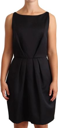 Cedric Charlier Sleeveless Pleated Aline Knee Length Womens Dress (Pre-Owned)