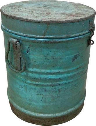 Wanderlust Deco Bid&oacute;n De Metal Acabado Artesanal 29x29x41h Cm