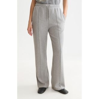 Scotch & Soda Stretch Wide Leg Sweatpants in Grey Melange at Nordstrom, Size X-Small