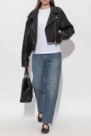 Emporio Armani T-shirt With Printed Logo, Womens, White