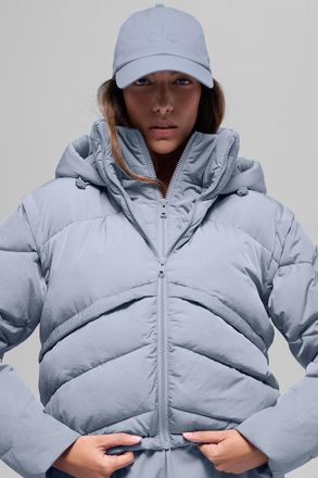 Alo | Glacier Puffer Jacket in Winter Frost Blue, Size: Medium