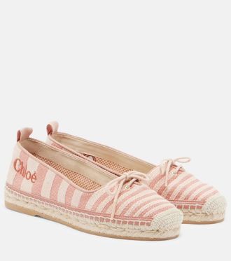 Chlo&eacute; Chlo&eacute; Isla striped canvas espadrilles