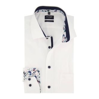 Olymp Olymp, Heren, Overhemden, Wit, Maat: XS Katoen