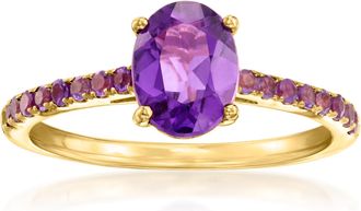 Ross-Simons Amethyst Birthstone Ring in 18kt Gold Over Sterling