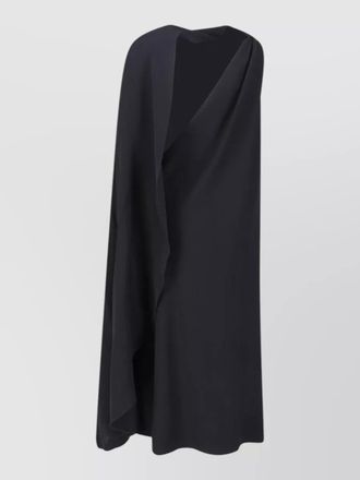 Balenciaga one shoulder draped dress knee length