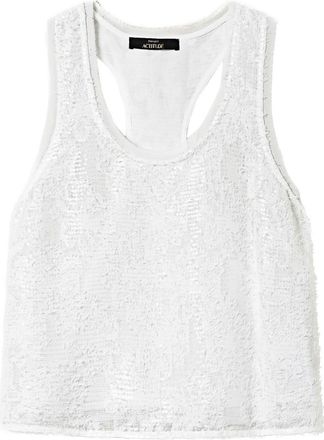 Twin-Set Canotta con paillettes - Bianco