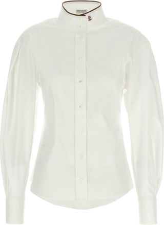 Brunello Cucinelli shiny Collar Detail Shirt