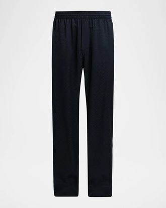 Casablanca Men & apos;s Monogram Satin Trousers
