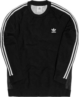 adidas originals 3 Stripes Knit Crew Black White DH5754