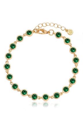 Ettika Everyday Crystal Link Bracelet in Green at Nordstrom