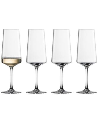 Zwiesel Glas Set of 4 Echo Crystal Champagne Flutes