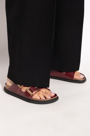 Birkenstock Arizona Droplet Buckle Slides, Womens, Burgundy